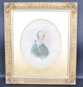 19TH CENTURY VICTORIAN WATER COLOUR PAINTING OF AN ELDERLY LADY