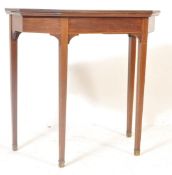 EDWARDIAN MAHOGANY LINE INLAID GAMES CARD TABLE