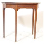 EDWARDIAN MAHOGANY LINE INLAID GAMES CARD TABLE