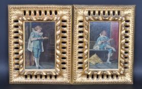 TWO 19TH CENTURY VICTORIAN OIL ON BOARD PAINTINGS