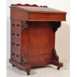 19TH CENTURY VICTORIAN DAVENPORT WRITING DESK