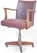 EARLY 20TH CENTURY HILLCREST MANNER SWIVEL CHAIR