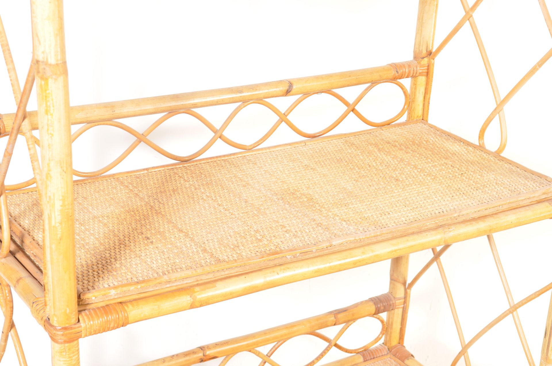 MID 20TH CENTURY BAMBOO BOOKCASE AND DRESSING TABLE STOOL - Image 5 of 6