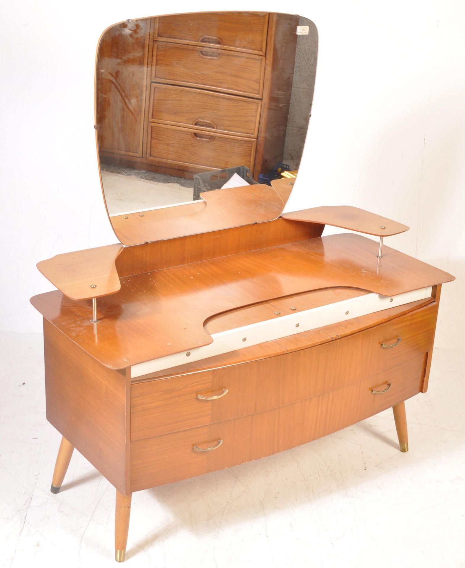 VINTAGE RETRO MID 20TH CENTURY TEAK WOOD DRESSING TABLE - Image 2 of 7