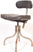 MID 20TH CENTURY FACTORY INDUSTRIAL METAL TUBULAR MACHINIST CHAIR