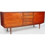 MEREDEW - MID 20TH CENTURY TEAK BOW FRONTED SIDEBOARD