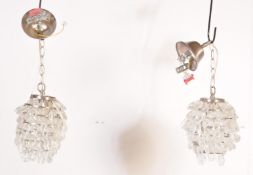 PAIR OF CONTEMPORARY GLOBULAR PENDANT LIGHT SHADES