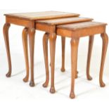 20TH CENTURY HARD WOOD NEST OF TABLES