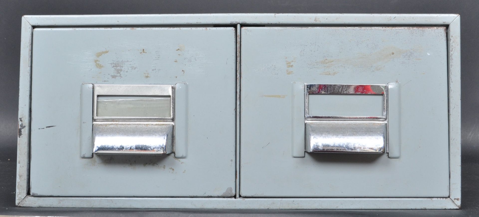 TWO MID CENTURY DESKTOP METAL FILING CABINETS - Image 2 of 18