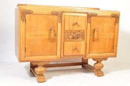 1930’S ART DECO OAK SIDEBOARD CREDENZA / CUPBOARD