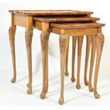 20TH CENTURY WALNUT NEST OF TABLES