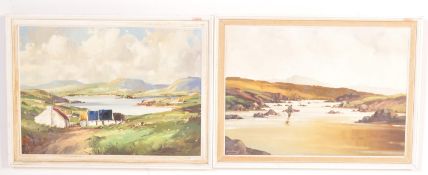 TWO 20TH CENTURY SCOTTISH OIL ON CANVAS PAINTING BY MCCULLOUGH