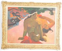 AFTER PAUL GAUGIN - AHA OE FEII? - OIL ON CANVAS PAINTING