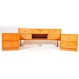 LATE 20TH CENTURY TEAK WOOD DRESSING TABLE AND CHESTS