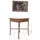 19TH CENTURY ANGLO COLONIAL CARVED HARDWOOD SIDE TABLE