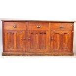 VICTORIAN 19TH CENTURY OAK SCHOOL DRESSER BASE