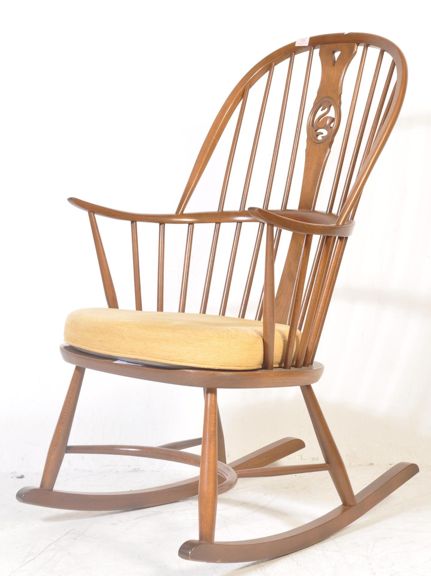 MID 20TH CENTURY ERCOL SWAN PATTERN ROCKING CHAIR