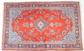 PERSIAN ISLAMIC MESHED CARPET RUG WITH RED FIELD