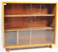 MID 20TH CENTURY OAK GLAZED BOOKCASE