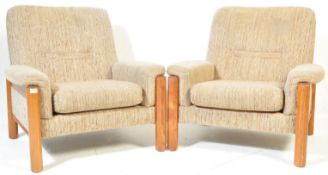 PAIR OF RETRO G PLAN OCTAVIA RANGE ARM CHAIRS