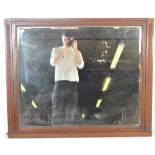 20TH CENTURY EDWARDIAN MAHOGANY WALL MIRROR