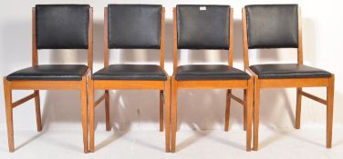 SET OF FOUR TEAK WOOD DINING CHAIRS BY GORDON RUSSELL