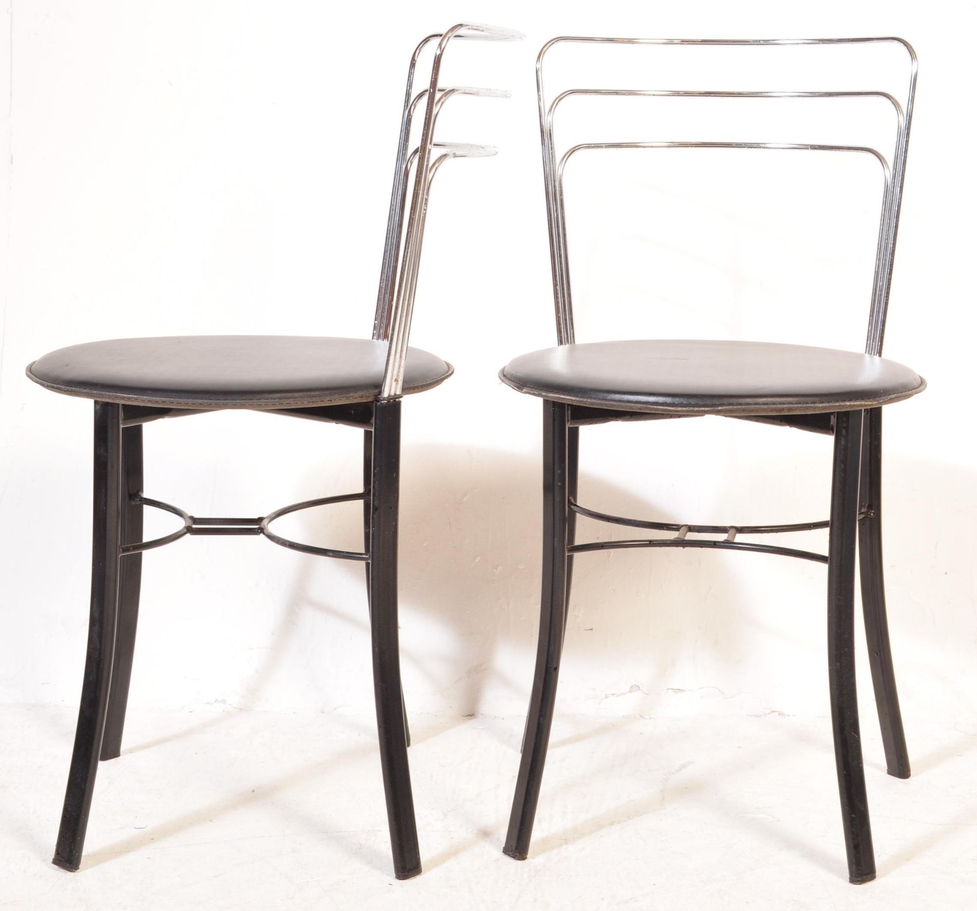 SET OF FOUR RETRO VINTAGE MID 20TH CENTURY ITALIAN DINING CHAIRS - Image 5 of 6