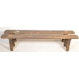 TWO LATE 19TH CENTURY FRENCH REFECTORY PIG BENCH