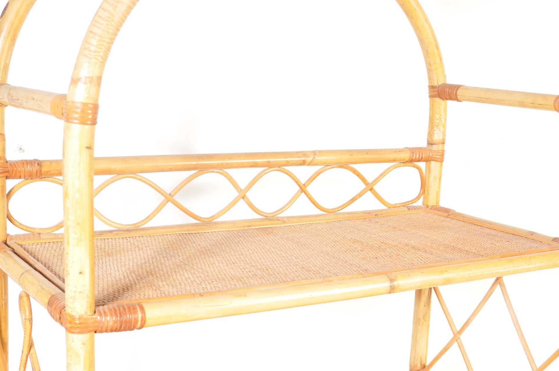 MID 20TH CENTURY BAMBOO BOOKCASE AND DRESSING TABLE STOOL - Image 6 of 6