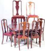 19TH CENTURY VICTORIAN MAHOGANY EXTENDING DINING TABLE AND CHAIRS