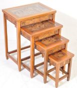 CHINESE HARDWOOD QUARTETTO NEST OF TABLES