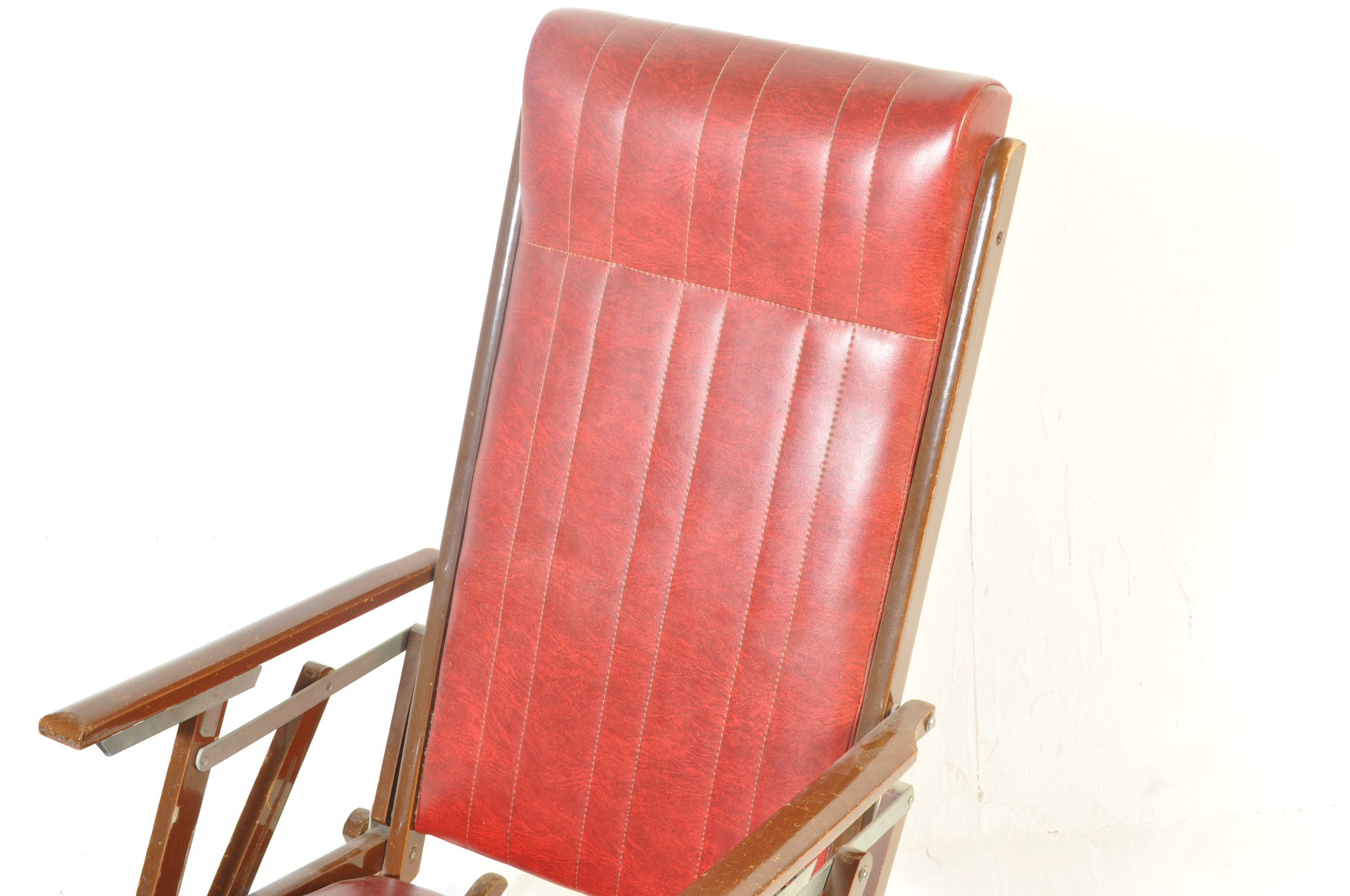 RETRO VINTAGE 20TH CENTURY FOLDING ROCKING CHAIR - Image 4 of 6