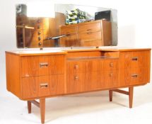 MID CENTURY LIMELIGHT TEAK DROP CENTRE DRESSING TABLE