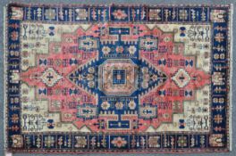 HAND KNOTTED WOOL ON COTTON PERSIAN NAHAWAND CARPET RUG