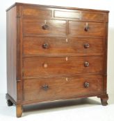 EARLY 19TH CENTURY GEORGE III MAHOGANY CHEST OF DRAWERS