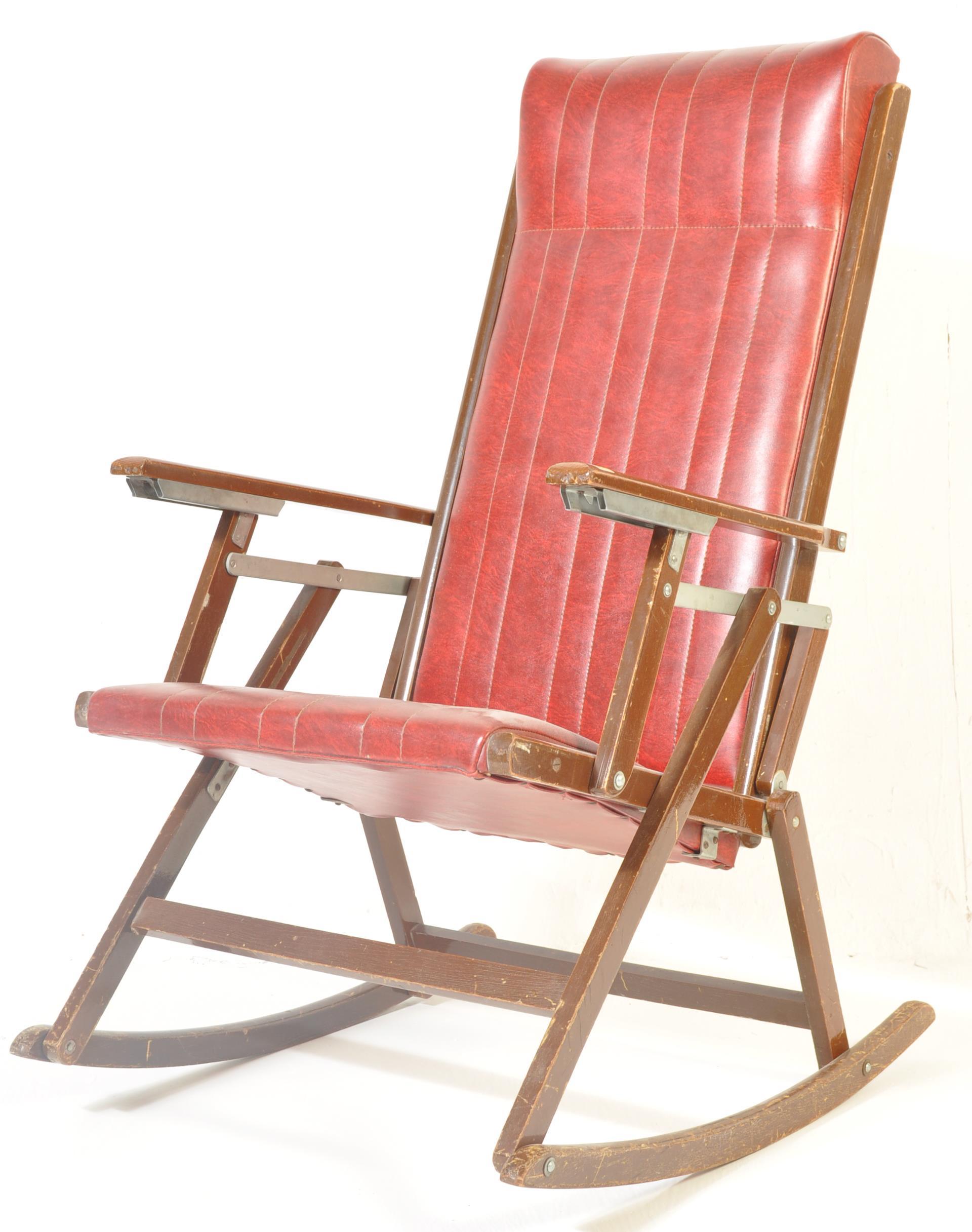 RETRO VINTAGE 20TH CENTURY FOLDING ROCKING CHAIR