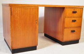 MID CENTURY TEAK WOOD DANISH INFLUENCE OFFICE DESK