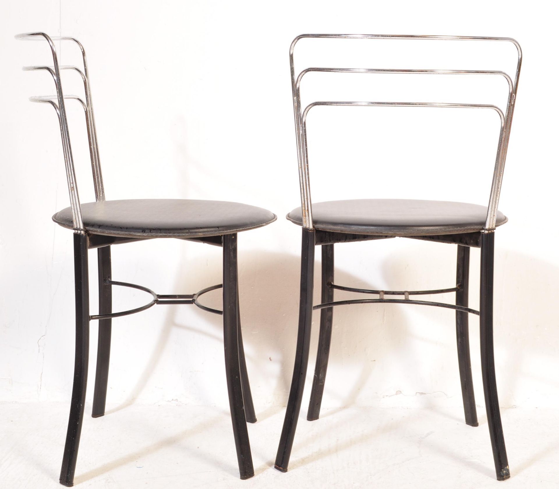 SET OF FOUR RETRO VINTAGE MID 20TH CENTURY ITALIAN DINING CHAIRS - Image 6 of 6