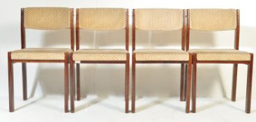 SET OF FOUR 20TH CENTURY TEAK WOOD DINING CHAIRS