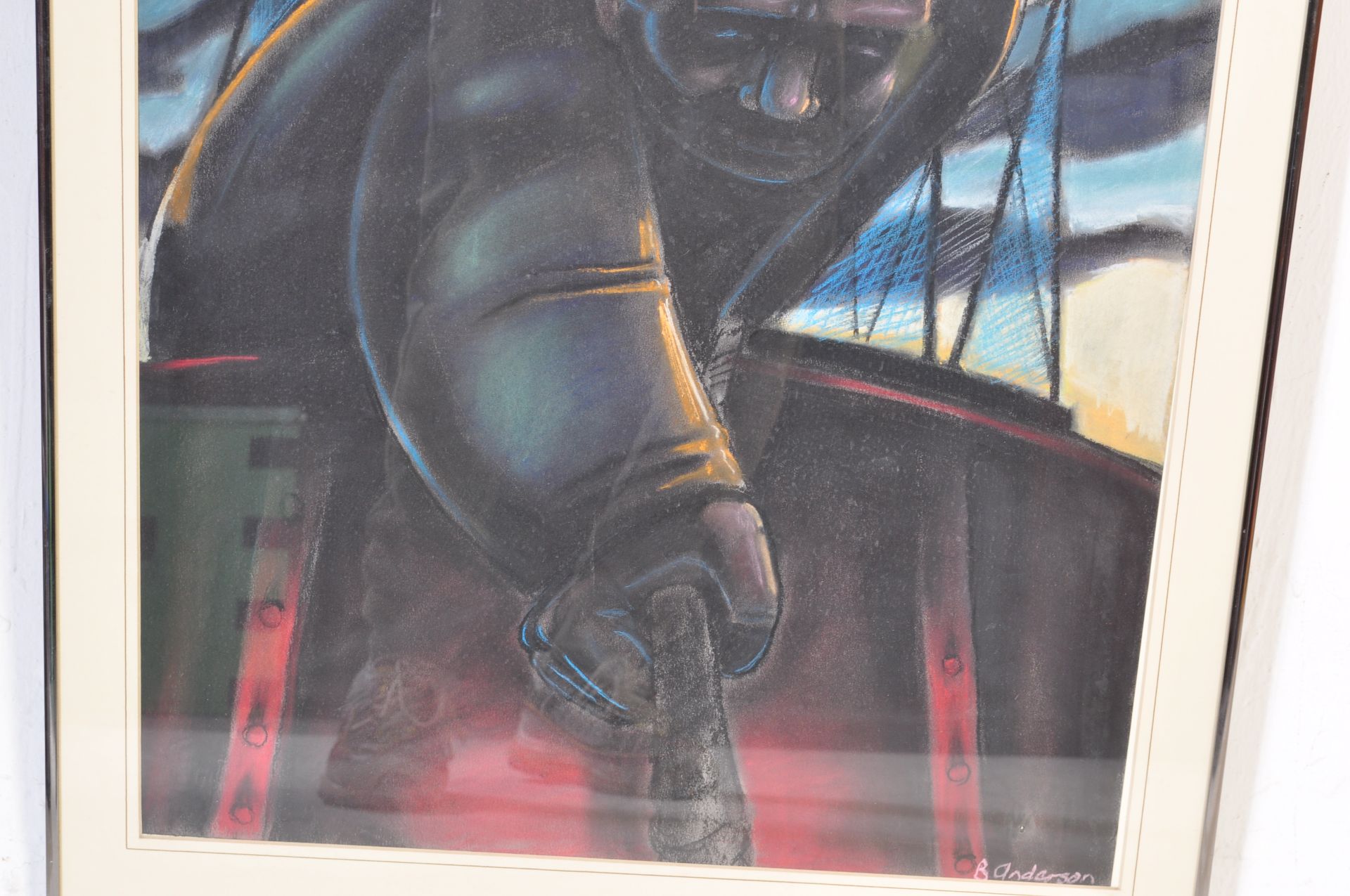 LIGHTHOUSE KEEPER BY BLAIR ANDERSON - 1960’S PASTEL PAINTING - Image 3 of 4