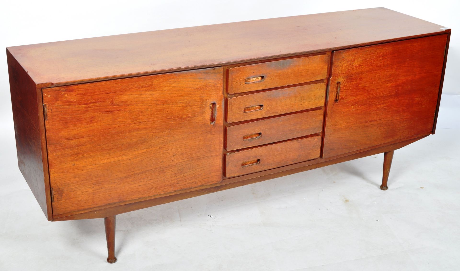 MEREDEW - MID 20TH CENTURY TEAK BOW FRONTED SIDEBOARD - Image 2 of 10