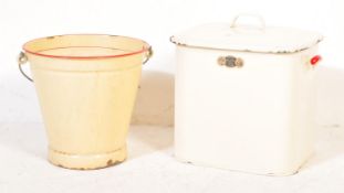 RETRO VINTAGE MID 20TH CENTURY ENAMEL BREAD BIN