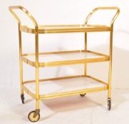 LATE 20TH CENTURY THREE TIRE DRINKS TROLLEY / SERVING TROLLEY