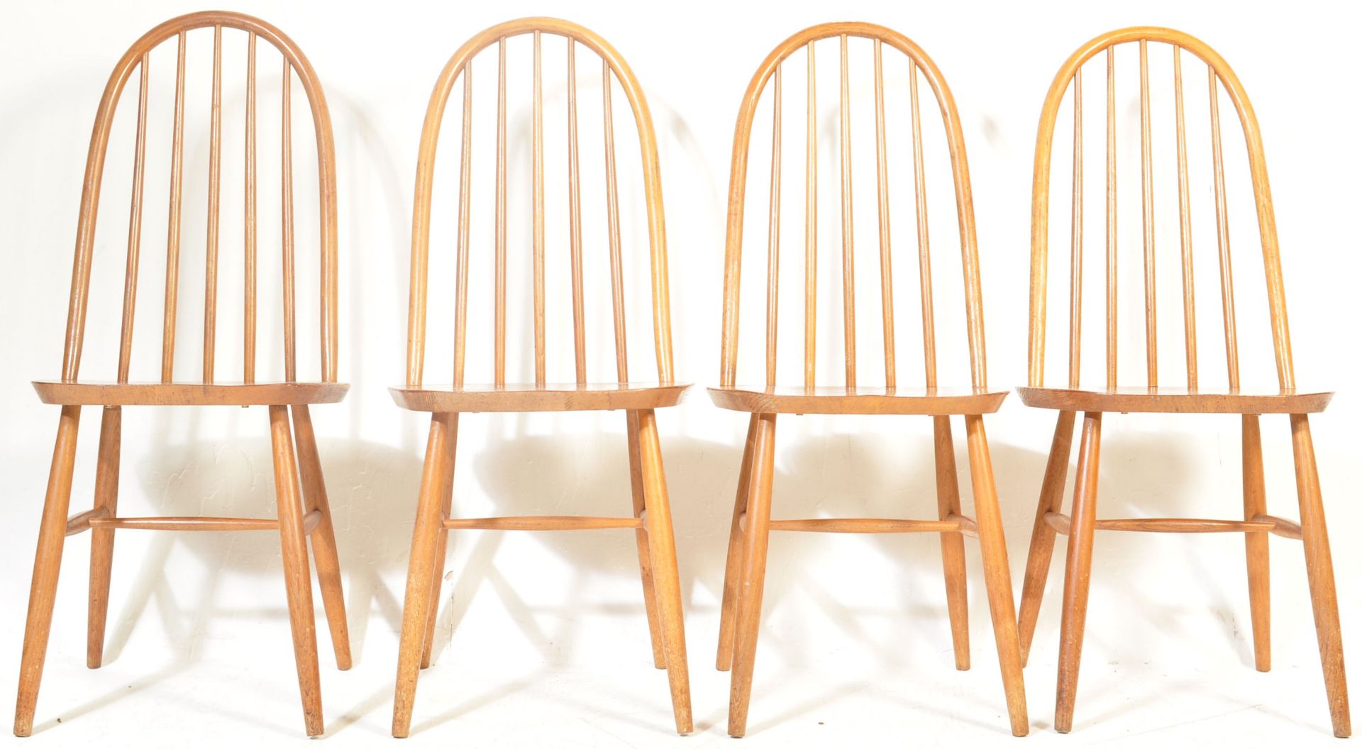 SET OF FOUR RETRO VINTAGE 20TH CENTURY ERCOL STYLE CHAIRS