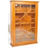 20TH CENTURY MAHOGANY WALL HANGING GLAZED CABINET