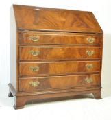 19TH CENTURY VICTORIAN MAHOGANY BUREAU WITH INLAID SHELL MOTIF