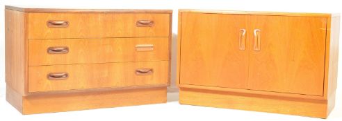 1970’S TEAK WOOD CHEST OF DRAWERS AND CUPBOARD BY G-PLAN