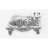 STERLING SILVER CAT BROOCH