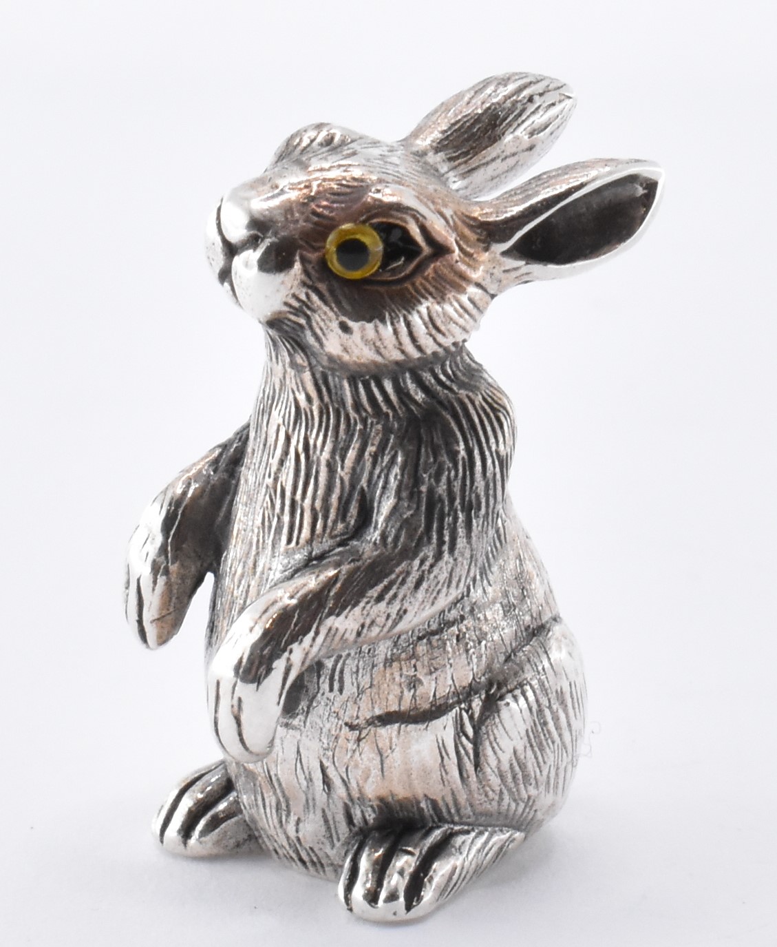 SILVER RABBIT FIGURE