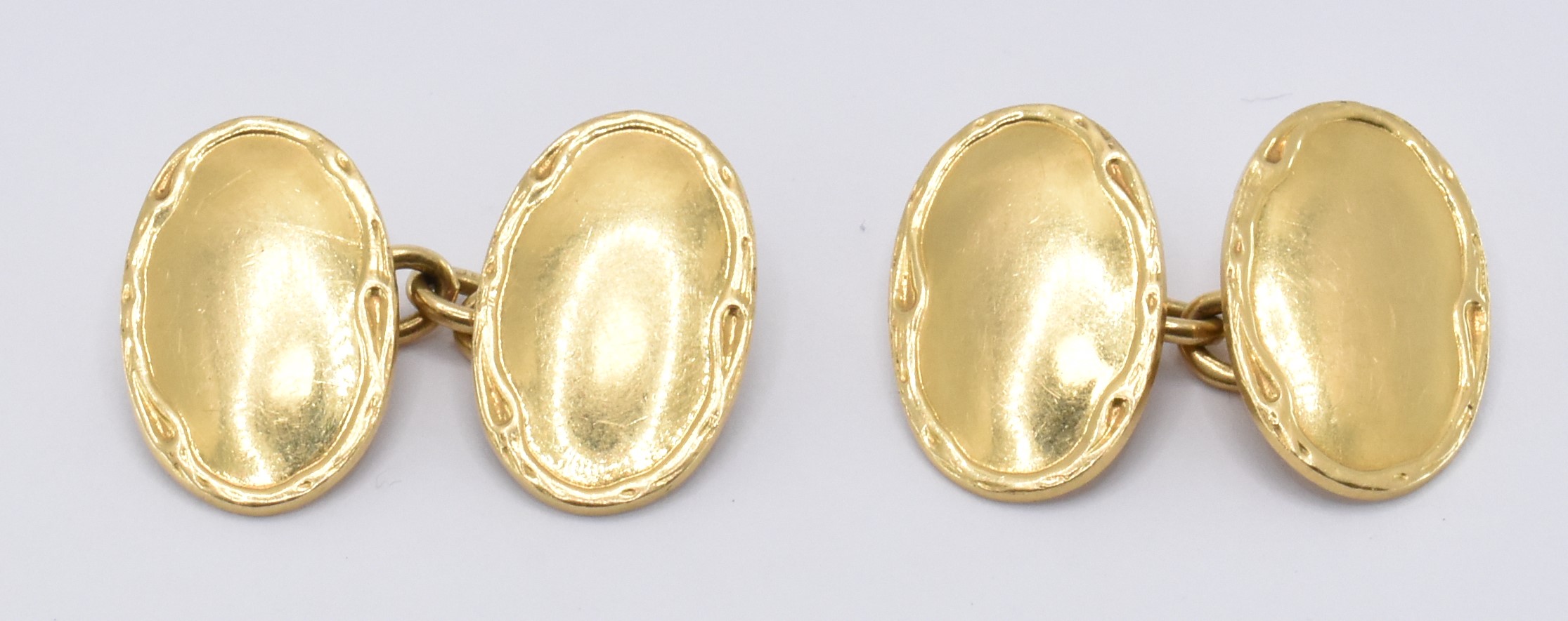 1920S HALLMARKED 18CT GOLD CUFFLINKS